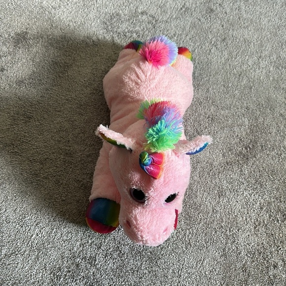 Other - Plush Rainbow Unicorn Toy by Hugfun – Pink Stuffed Animal For All Ages